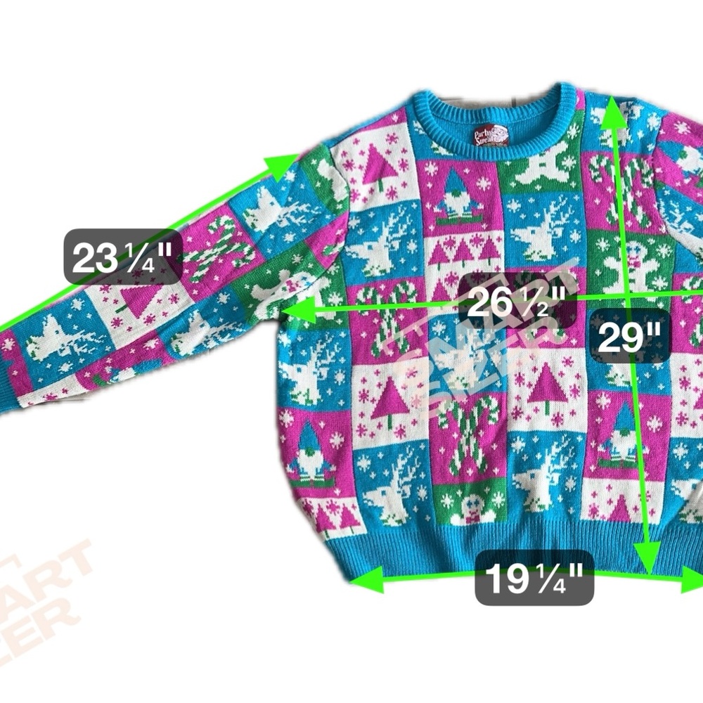 Party Sweater Ugly Christmas Festive Design SZ 2XL - Picture 13 of 14